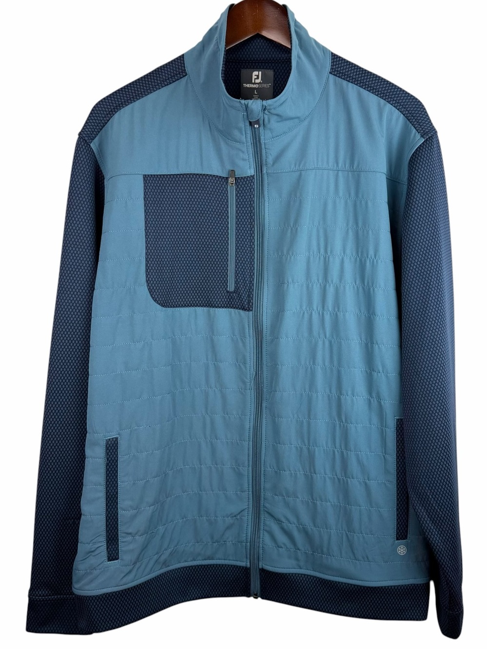 Footjoy Thermo Series | Blue Quilted Zip Golf Jacket